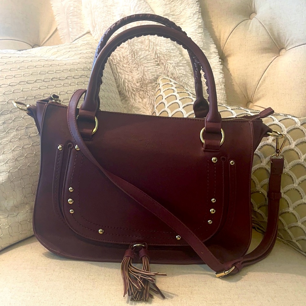 Maroon Sole Society Purse